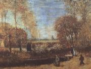 Vincent Van Gogh The Parsonage Garden at Nuenen with Pond and Figures (nn04) oil